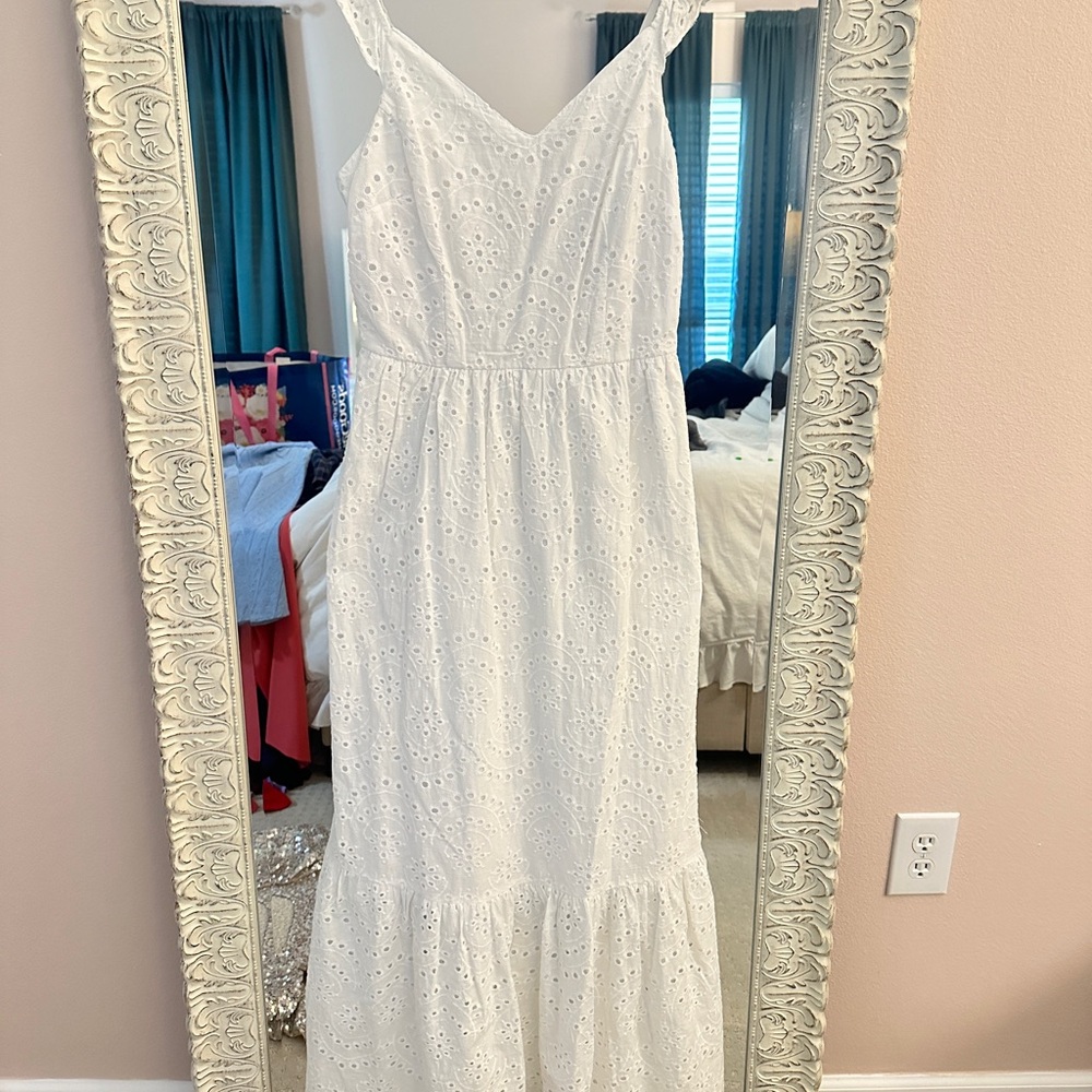 White Eyelet Maxi Dress
